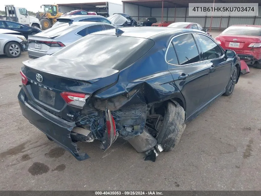 4T1B61HK5KU703474 2019 Toyota Camry Xse