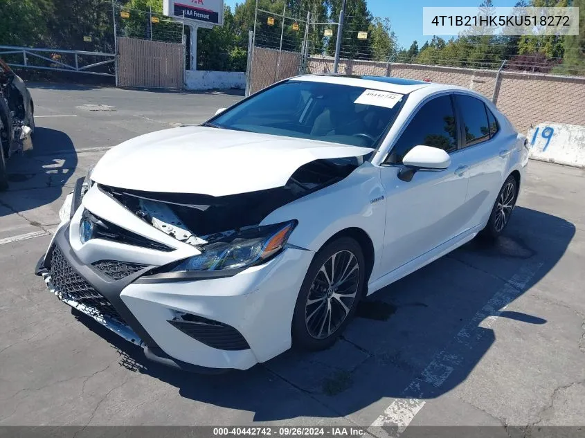 4T1B21HK5KU518272 2019 Toyota Camry Hybrid Se