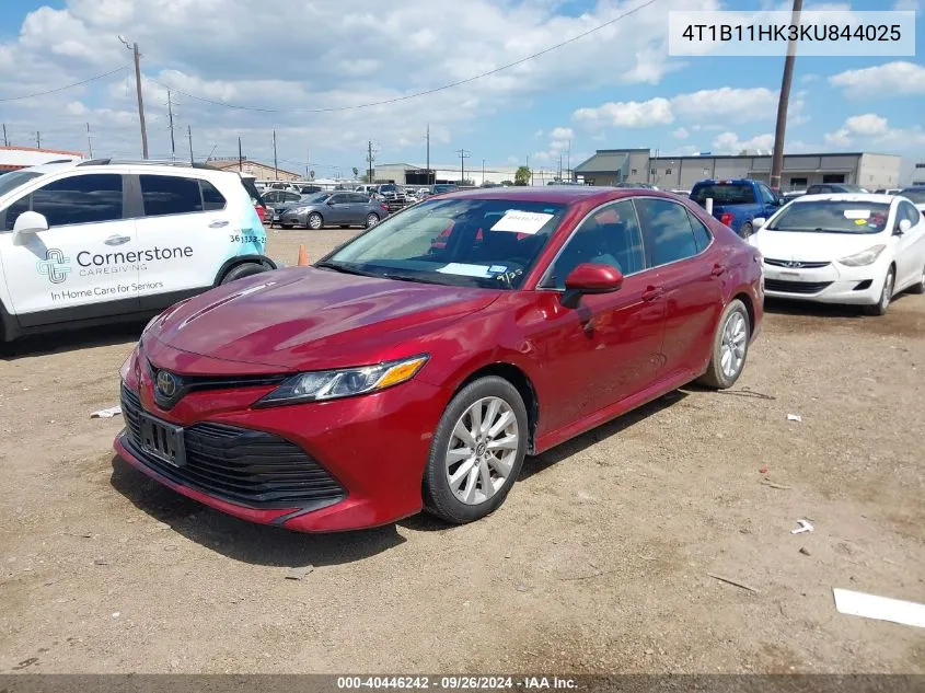 4T1B11HK3KU844025 2019 Toyota Camry Le