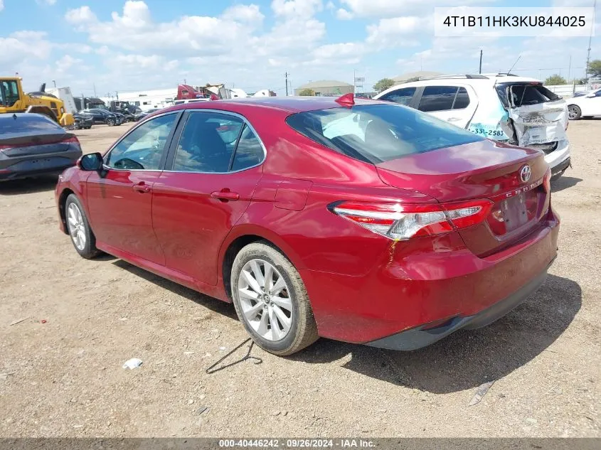 2019 Toyota Camry Le VIN: 4T1B11HK3KU844025 Lot: 40446242