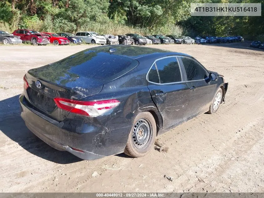 4T1B31HK1KU516418 2019 Toyota Camry Hybrid Le