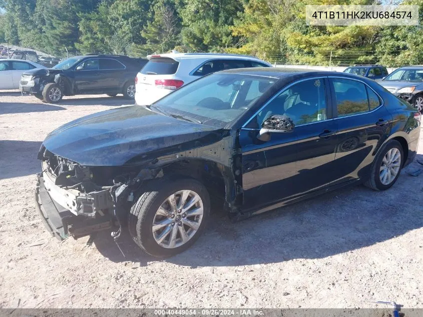 4T1B11HK2KU684574 2019 Toyota Camry Le