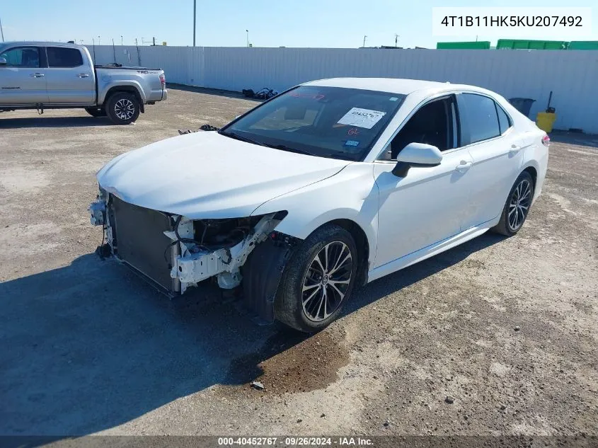 4T1B11HK5KU207492 2019 Toyota Camry Se