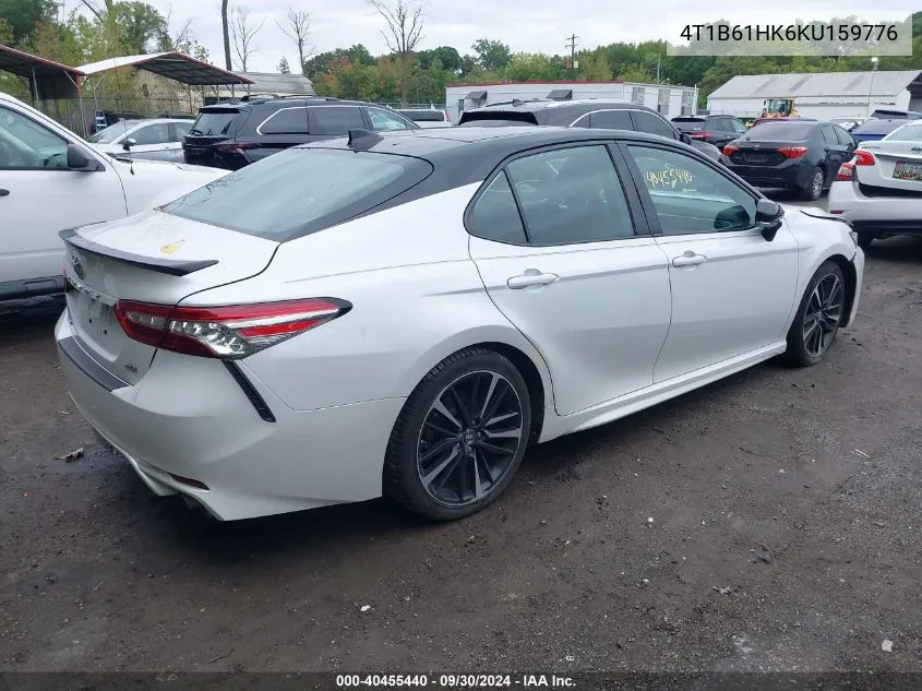 2019 Toyota Camry Xse VIN: 4T1B61HK6KU159776 Lot: 40455440