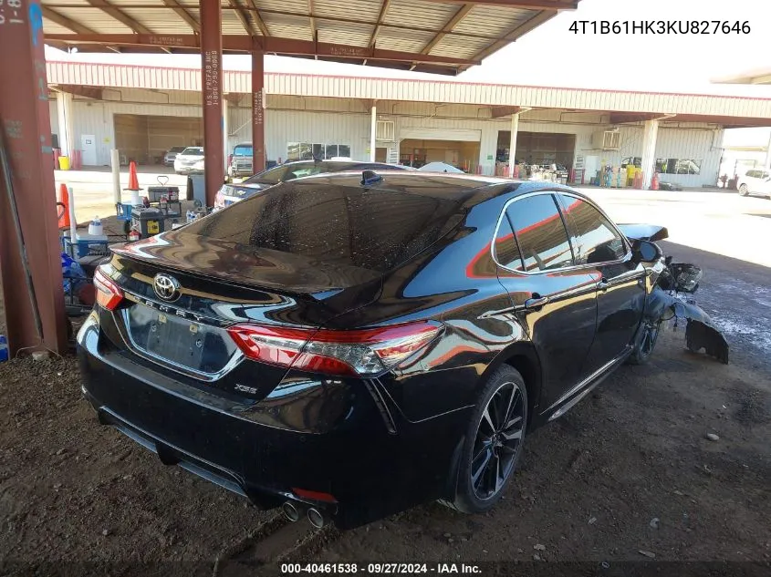 4T1B61HK3KU827646 2019 Toyota Camry Xse