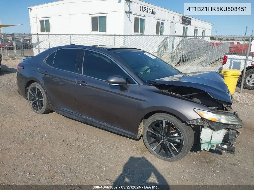 2019 Toyota Camry Xse V6 VIN: 4T1BZ1HK5KU508451 Lot: 40463867