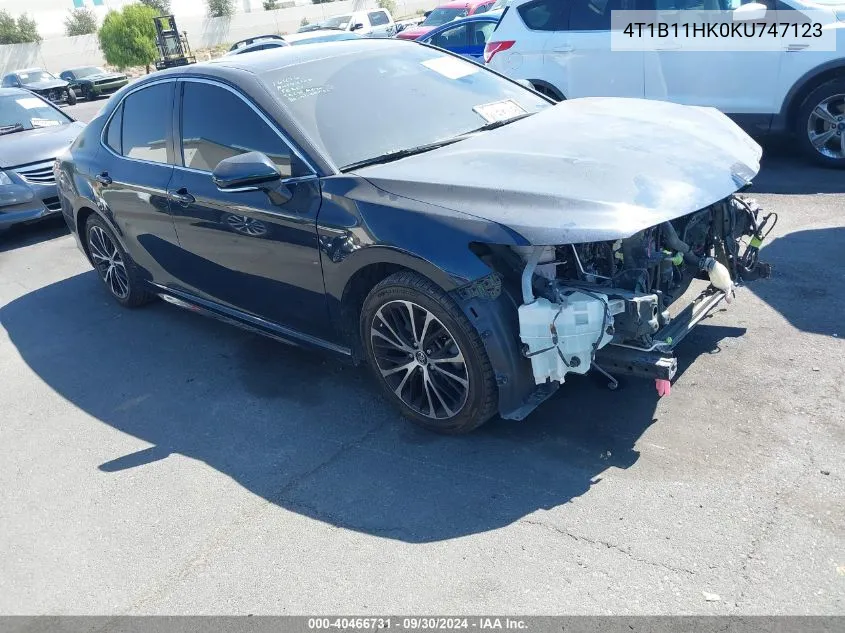 4T1B11HK0KU747123 2019 Toyota Camry Se