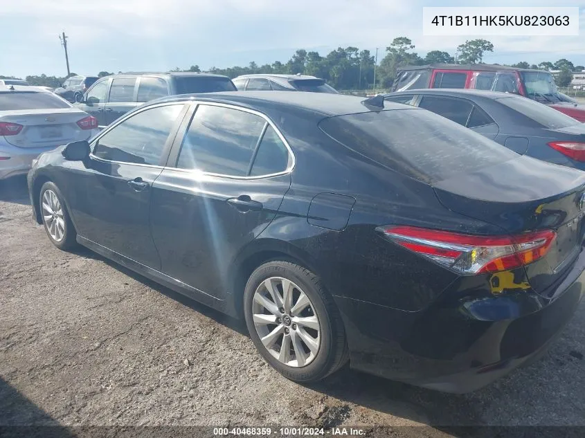 2019 Toyota Camry L/Le/Xle/Se/Xse VIN: 4T1B11HK5KU823063 Lot: 40468359