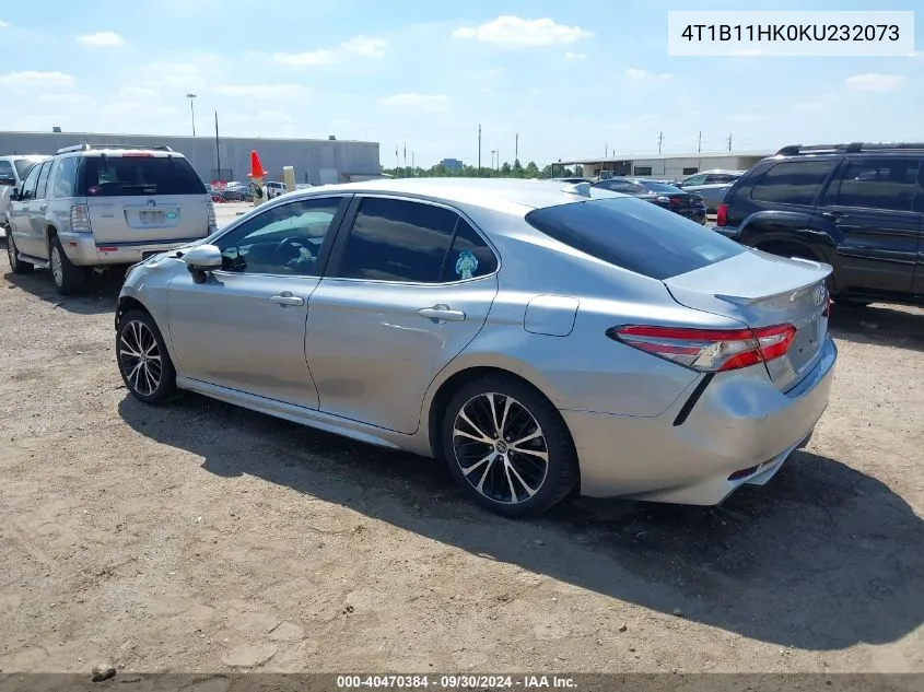 4T1B11HK0KU232073 2019 Toyota Camry Se