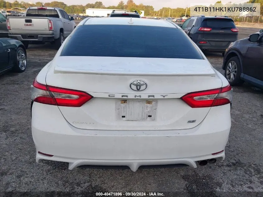 4T1B11HK1KU788862 2019 Toyota Camry L/Le/Xle/Se/Xse