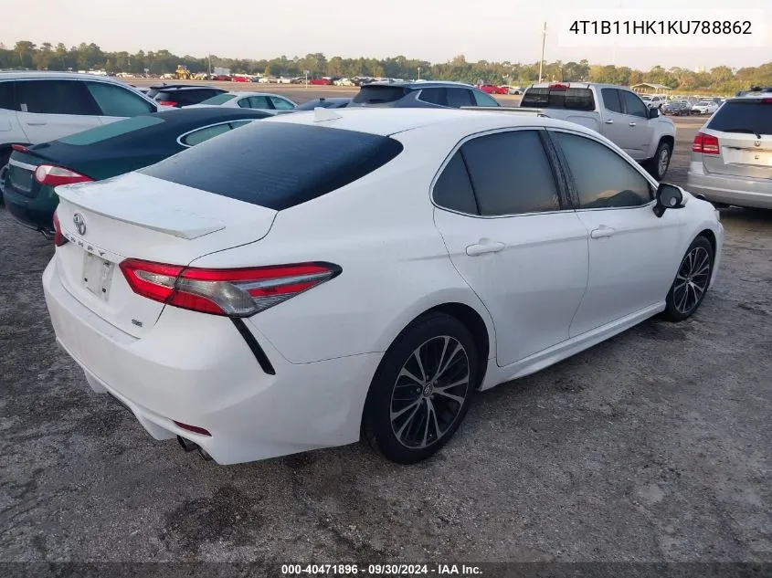 4T1B11HK1KU788862 2019 Toyota Camry L/Le/Xle/Se/Xse