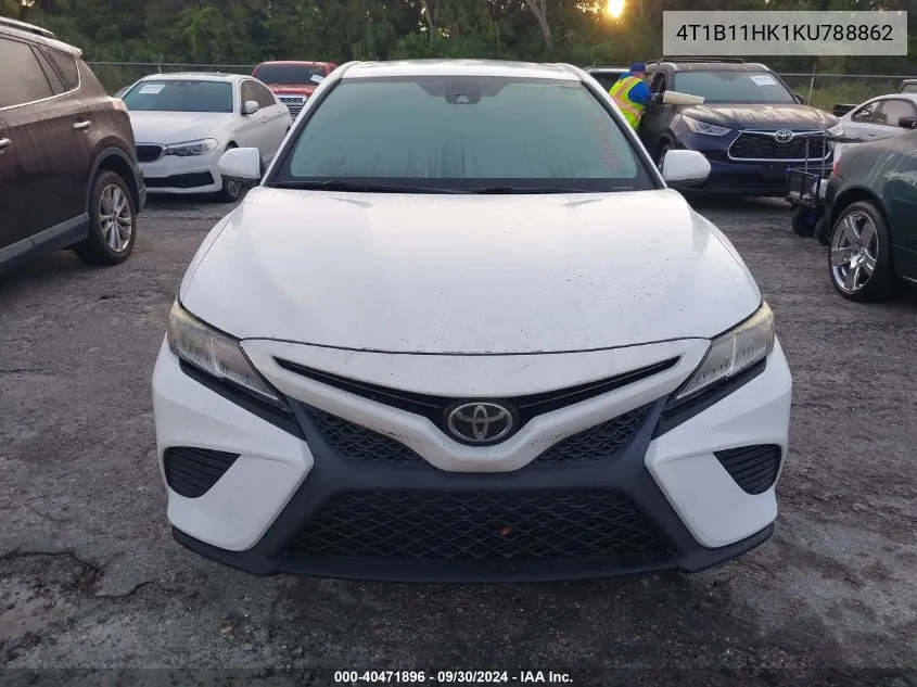 2019 Toyota Camry L/Le/Xle/Se/Xse VIN: 4T1B11HK1KU788862 Lot: 40471896