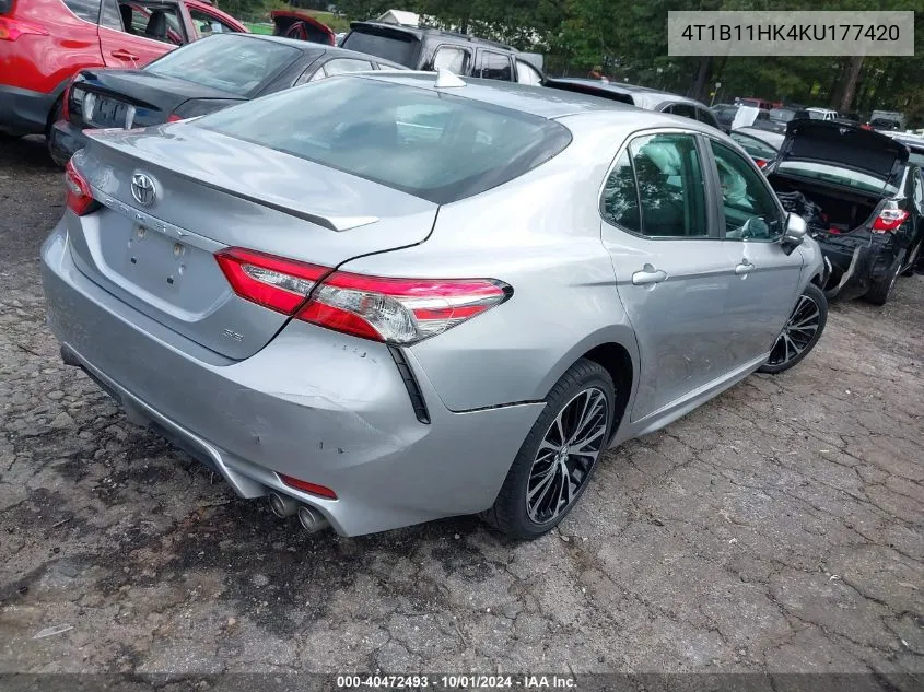 2019 Toyota Camry L/Le/Xle/Se/Xse VIN: 4T1B11HK4KU177420 Lot: 40472493