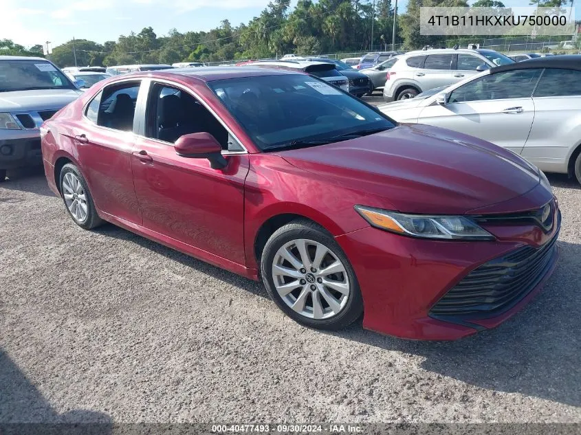 4T1B11HKXKU750000 2019 Toyota Camry Le