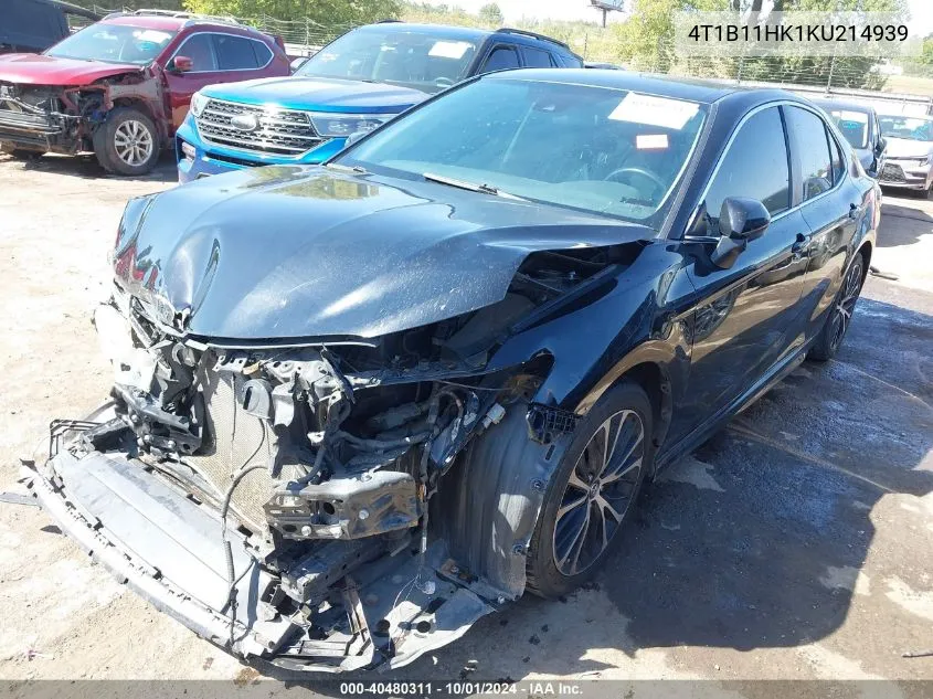 4T1B11HK1KU214939 2019 Toyota Camry Se