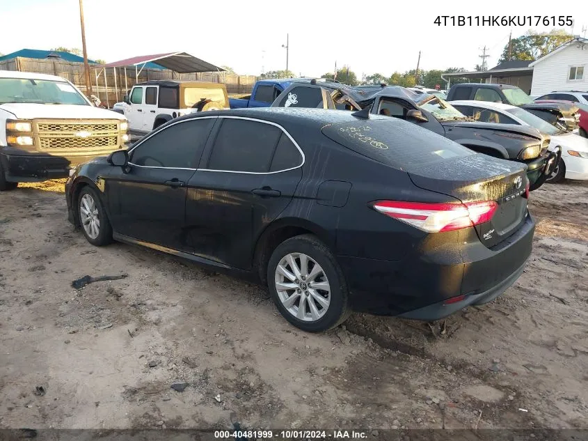 2019 Toyota Camry L/Le/Xle/Se/Xse VIN: 4T1B11HK6KU176155 Lot: 40481999