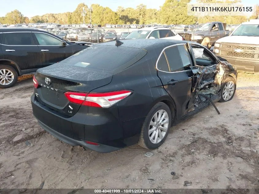 2019 Toyota Camry L/Le/Xle/Se/Xse VIN: 4T1B11HK6KU176155 Lot: 40481999