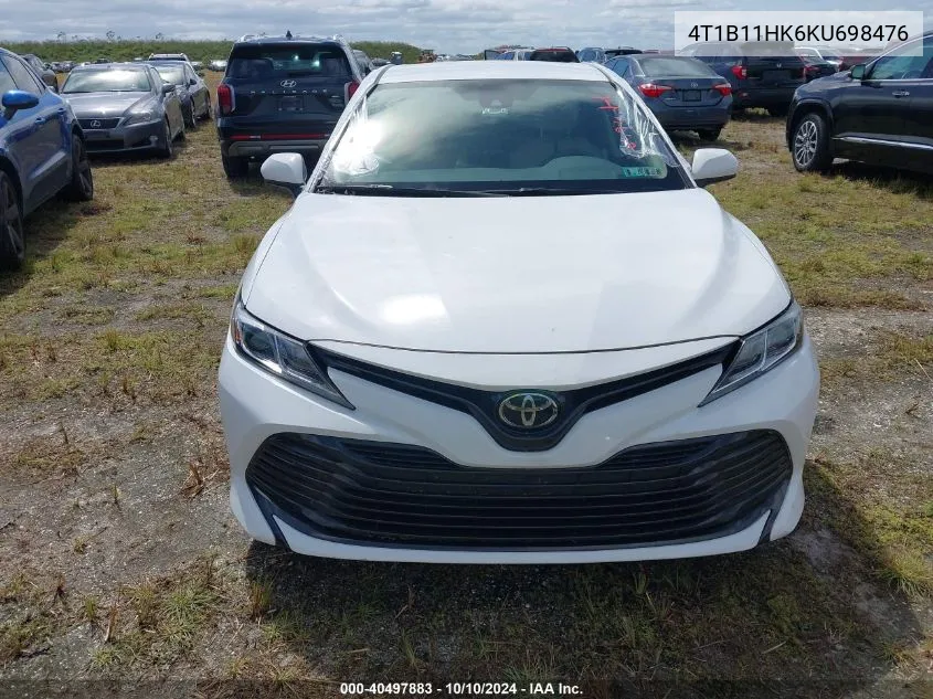 2019 Toyota Camry Le VIN: 4T1B11HK6KU698476 Lot: 40497883