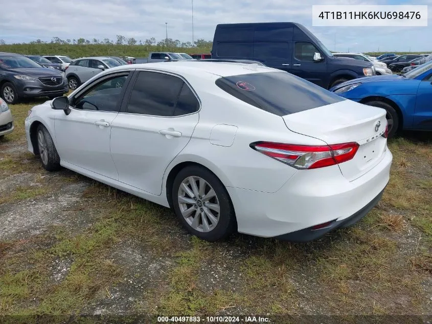 2019 Toyota Camry Le VIN: 4T1B11HK6KU698476 Lot: 40497883