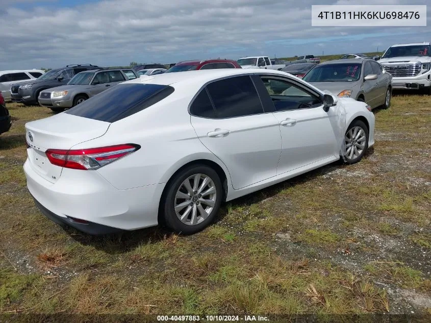 2019 Toyota Camry Le VIN: 4T1B11HK6KU698476 Lot: 40497883