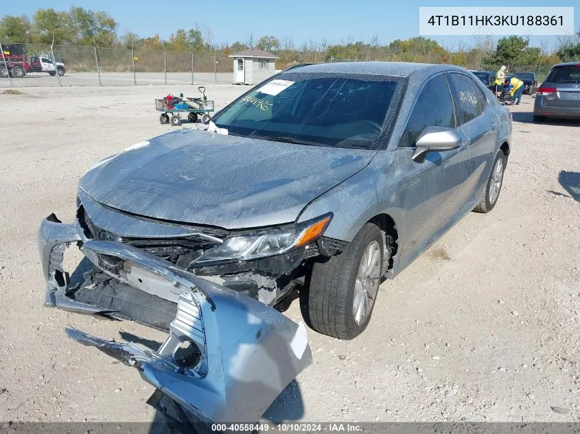 2019 Toyota Camry Le VIN: 4T1B11HK3KU188361 Lot: 40558449