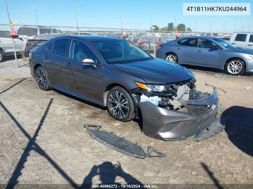 2019 Toyota Camry Se VIN: 4T1B11HK7KU244964 Lot: 40566272