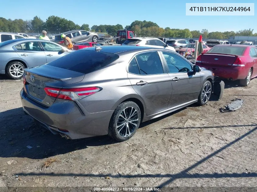 4T1B11HK7KU244964 2019 Toyota Camry Se