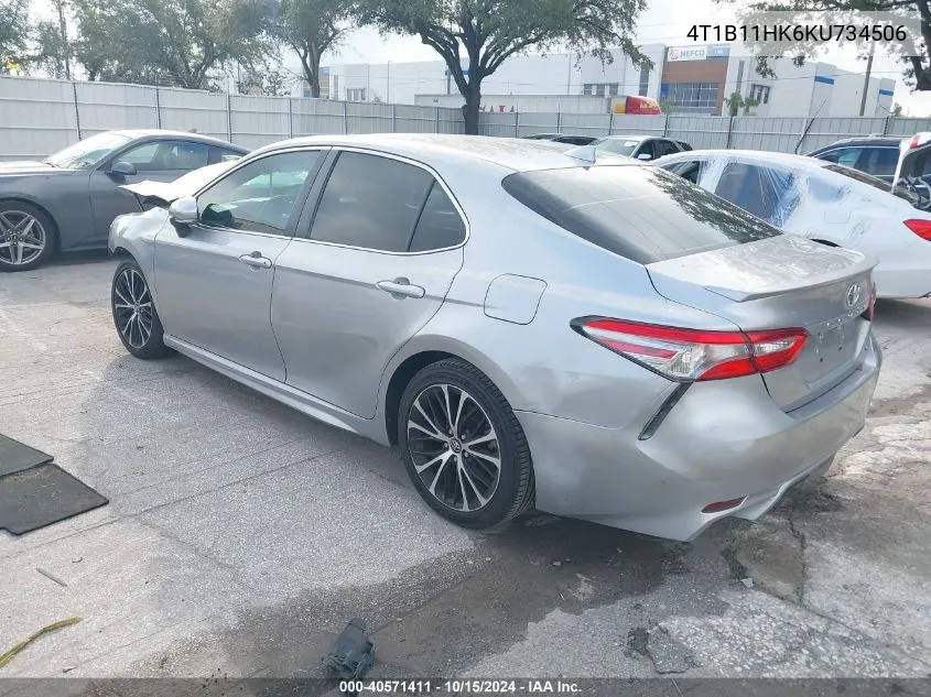 2019 Toyota Camry Se VIN: 4T1B11HK6KU734506 Lot: 40571411