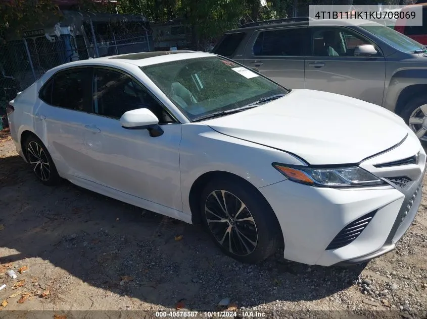 2019 Toyota Camry Se VIN: 4T1B11HK1KU708069 Lot: 40578587