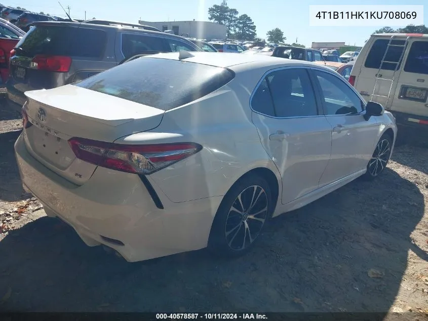 2019 Toyota Camry Se VIN: 4T1B11HK1KU708069 Lot: 40578587