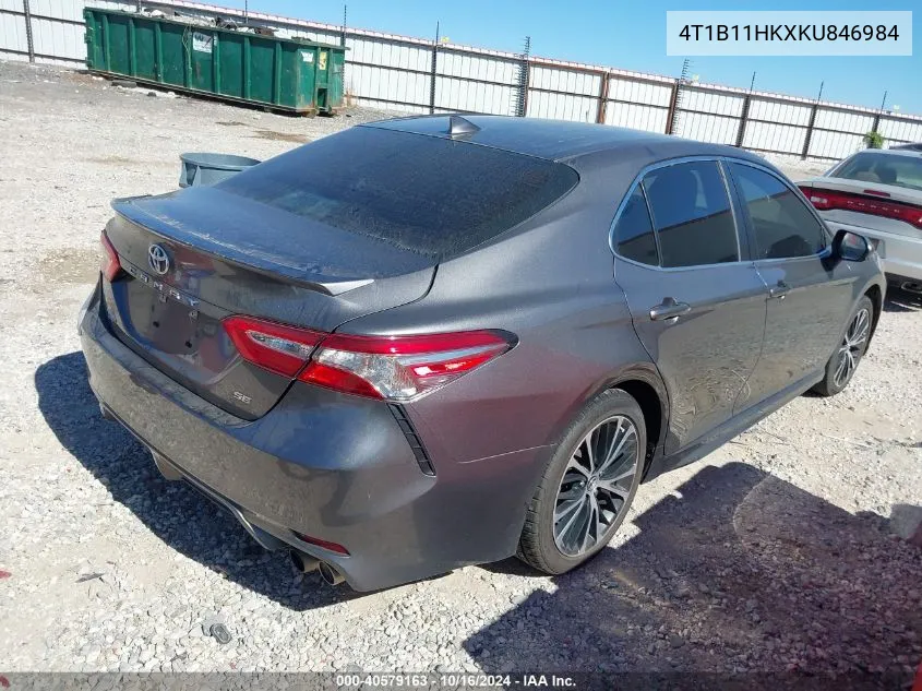 2019 Toyota Camry Se VIN: 4T1B11HKXKU846984 Lot: 40579163