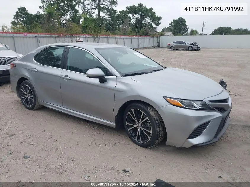 2019 Toyota Camry Se VIN: 4T1B11HK7KU791992 Lot: 40591254