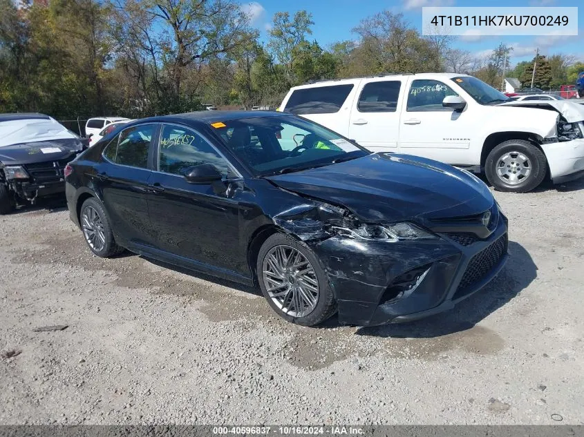 4T1B11HK7KU700249 2019 Toyota Camry Se