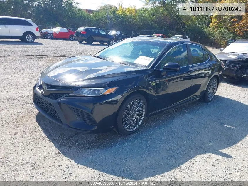 2019 Toyota Camry Se VIN: 4T1B11HK7KU700249 Lot: 40596837