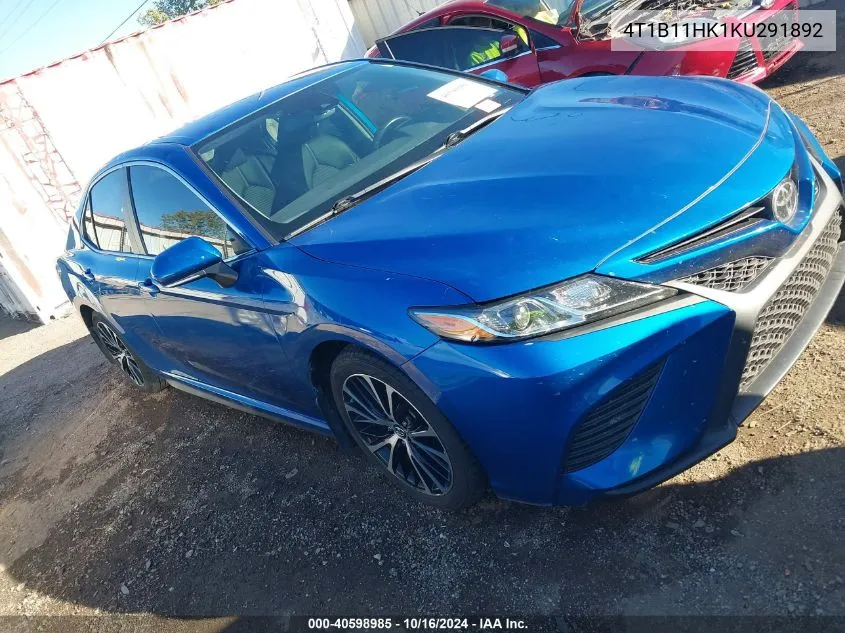 2019 Toyota Camry Se VIN: 4T1B11HK1KU291892 Lot: 40598985