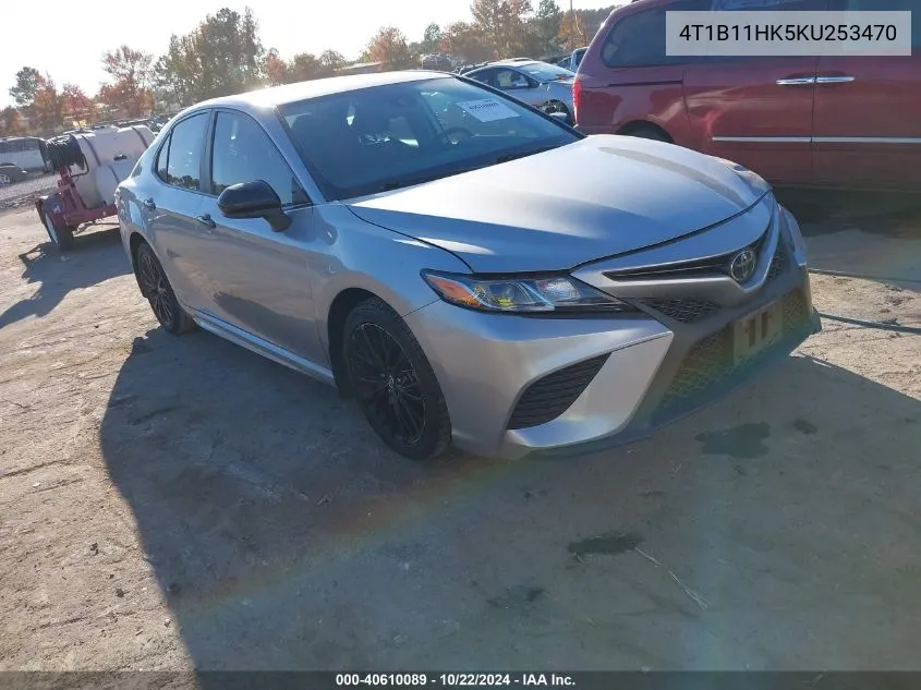 2019 Toyota Camry Se VIN: 4T1B11HK5KU253470 Lot: 40610089