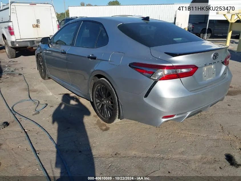 2019 Toyota Camry Se VIN: 4T1B11HK5KU253470 Lot: 40610089