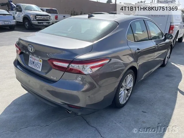 2019 Toyota Camry Xle VIN: 4T1B11HK8KU751369 Lot: 40613835