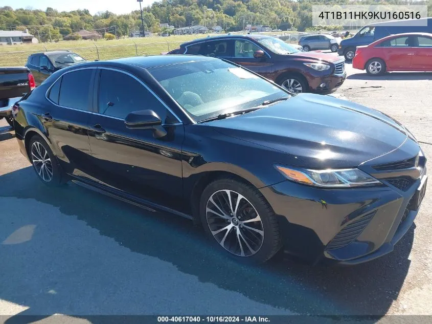 2019 Toyota Camry Se VIN: 4T1B11HK9KU160516 Lot: 40617040