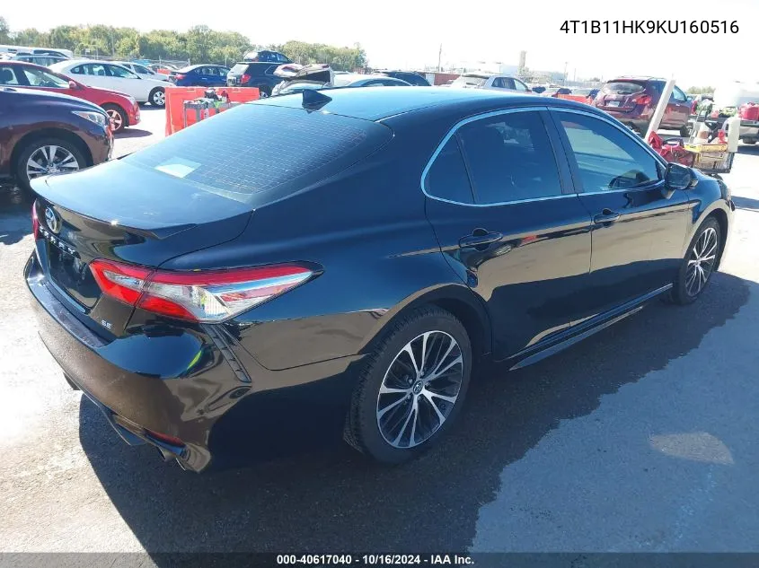 2019 Toyota Camry Se VIN: 4T1B11HK9KU160516 Lot: 40617040