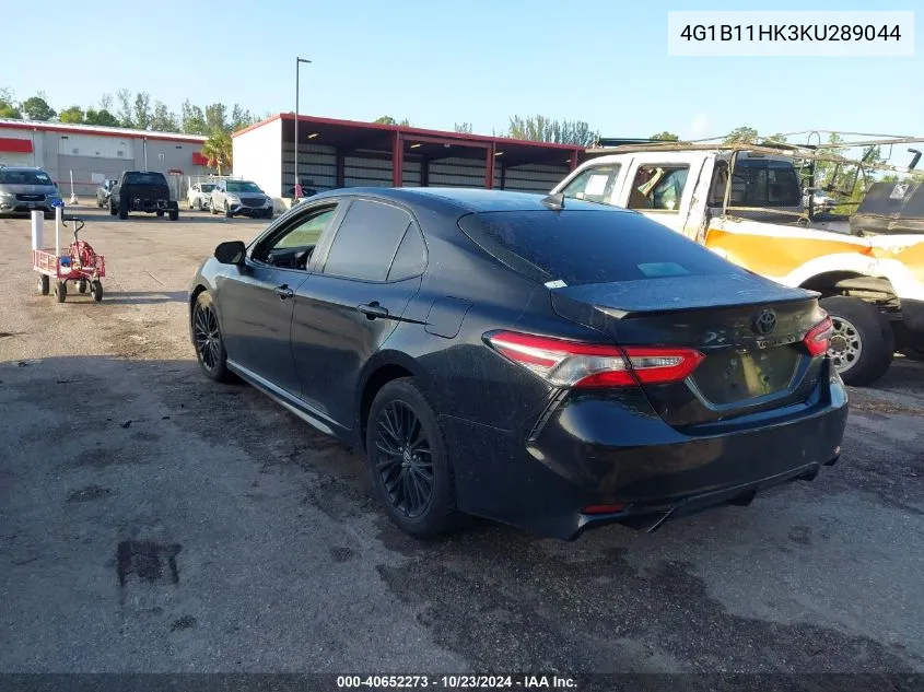 2019 Toyota Camry Se VIN: 4G1B11HK3KU289044 Lot: 40652273