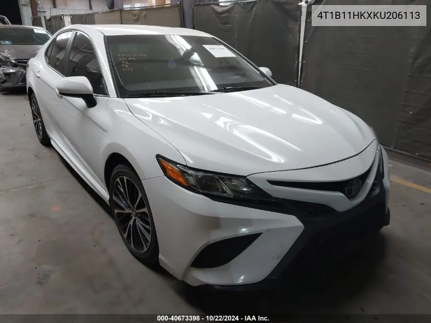 2019 Toyota Camry Se VIN: 4T1B11HKXKU206113 Lot: 40673398