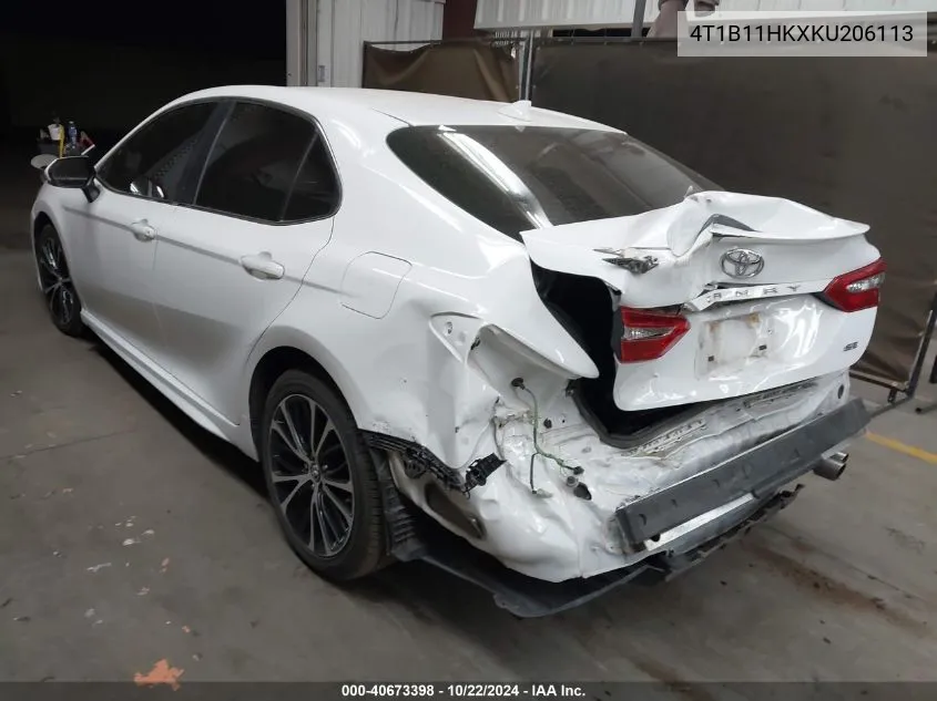 2019 Toyota Camry Se VIN: 4T1B11HKXKU206113 Lot: 40673398