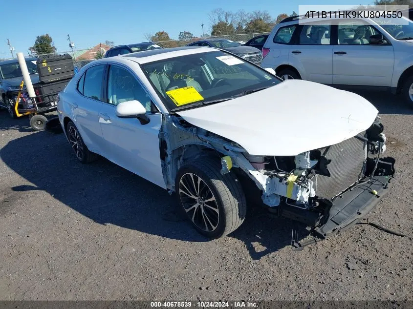 2019 Toyota Camry Se VIN: 4T1B11HK9KU804550 Lot: 40678539