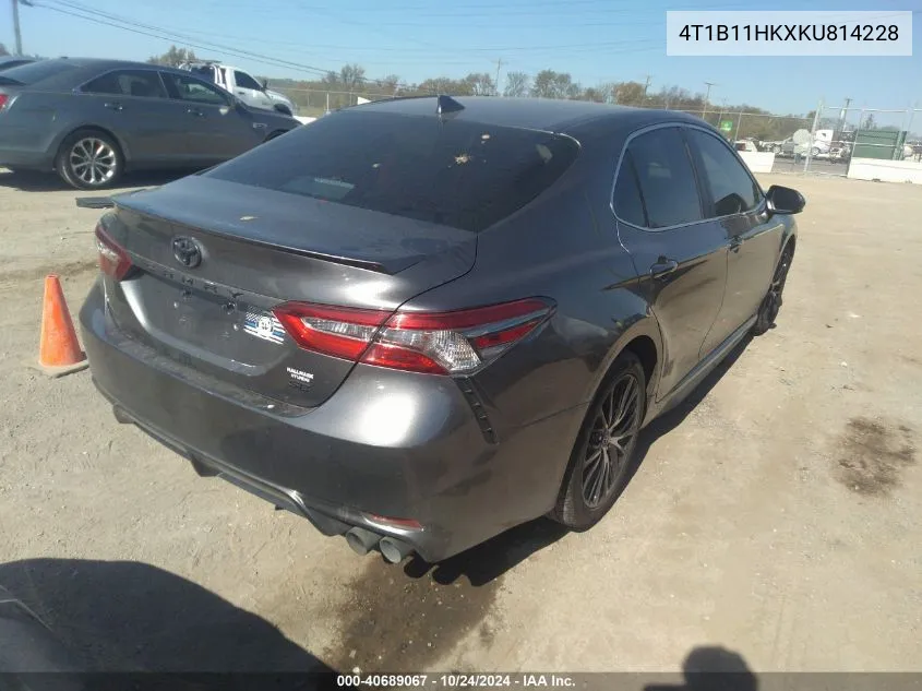 2019 Toyota Camry Se VIN: 4T1B11HKXKU814228 Lot: 40689067