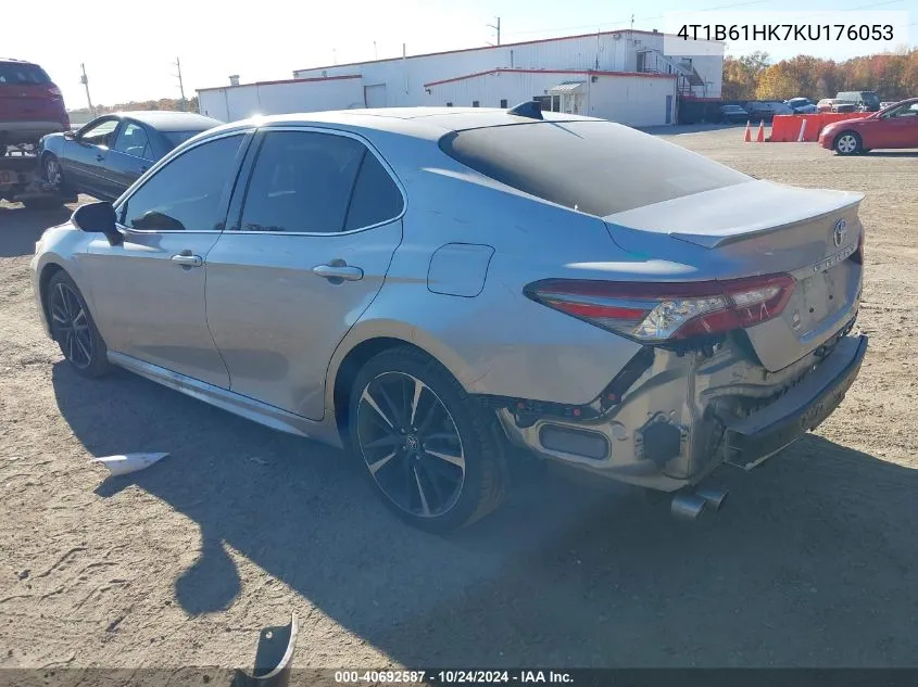 2019 Toyota Camry Xse VIN: 4T1B61HK7KU176053 Lot: 40692587