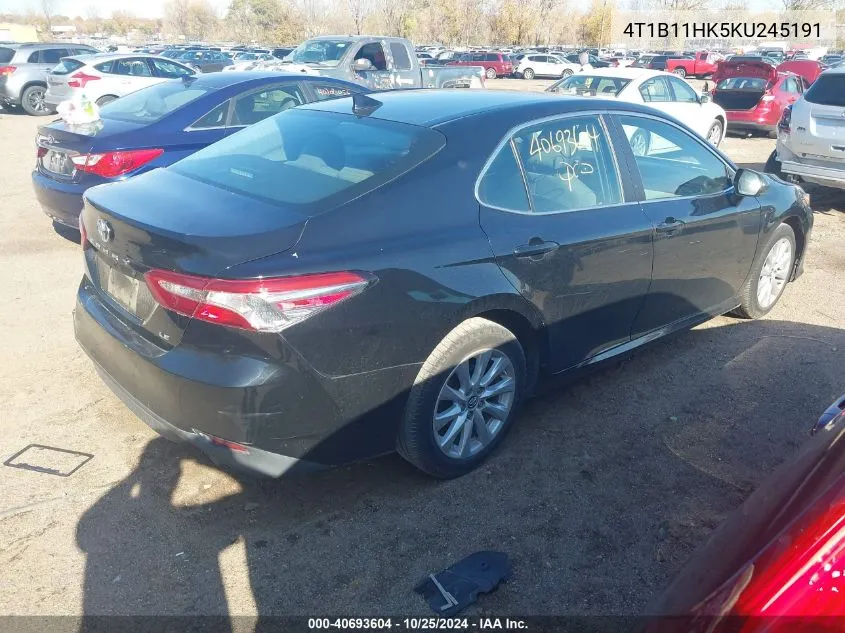 2019 Toyota Camry Le VIN: 4T1B11HK5KU245191 Lot: 40693604