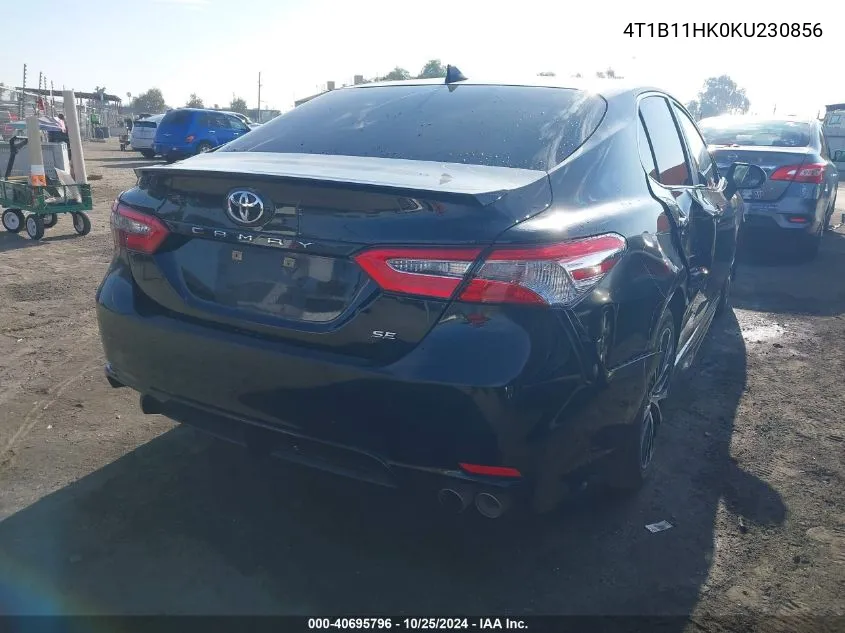 2019 Toyota Camry Se VIN: 4T1B11HK0KU230856 Lot: 40695796