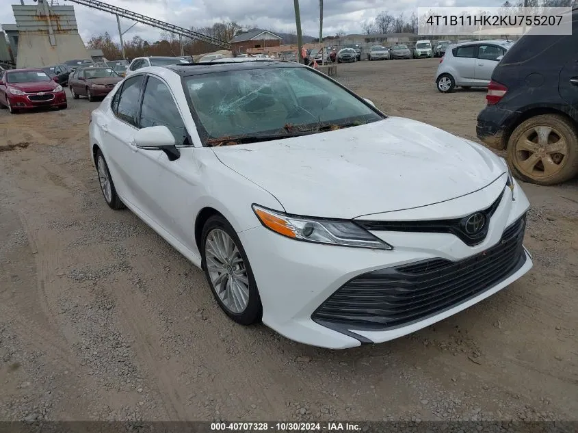 4T1B11HK2KU755207 2019 Toyota Camry Xle