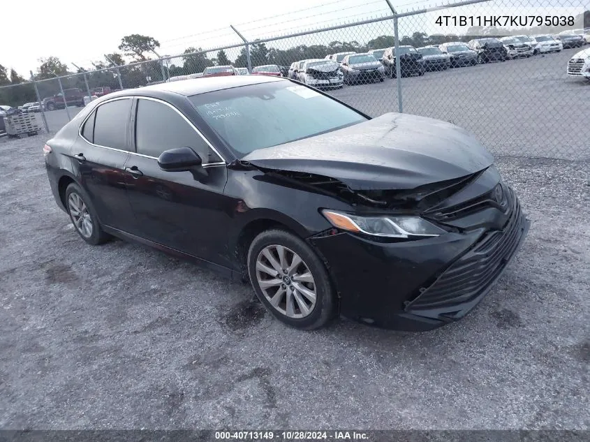 4T1B11HK7KU795038 2019 Toyota Camry Le